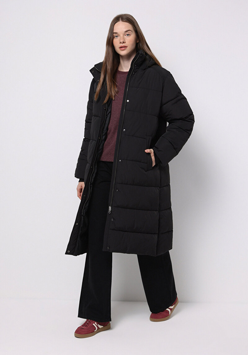 Imagine a Palton De Dama Negru Regular Fit Cl1076413