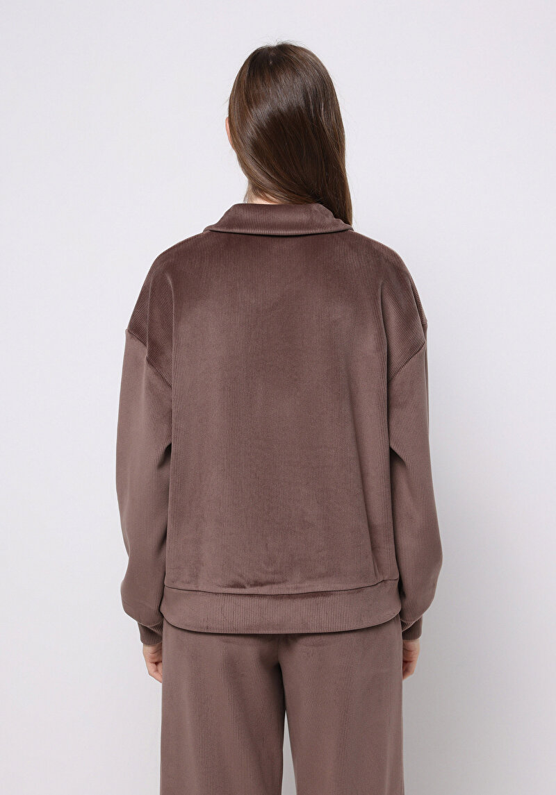 Imagine a Hanorac / Bluza De Dama Maro Regular Fit Cl1076586