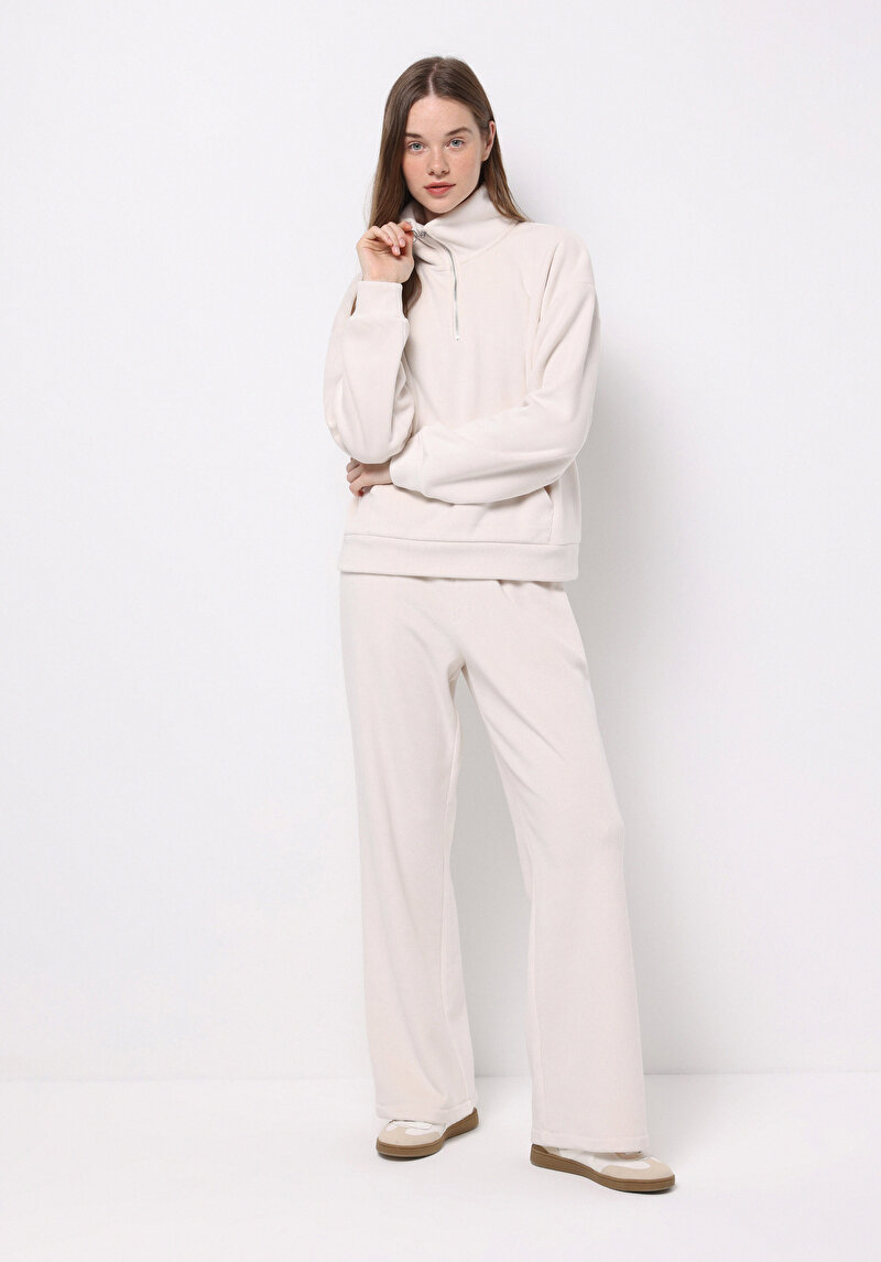 Afișați detalii pentru Hanorac / Bluza De Dama Ecru Regular Fit  Cl1076586