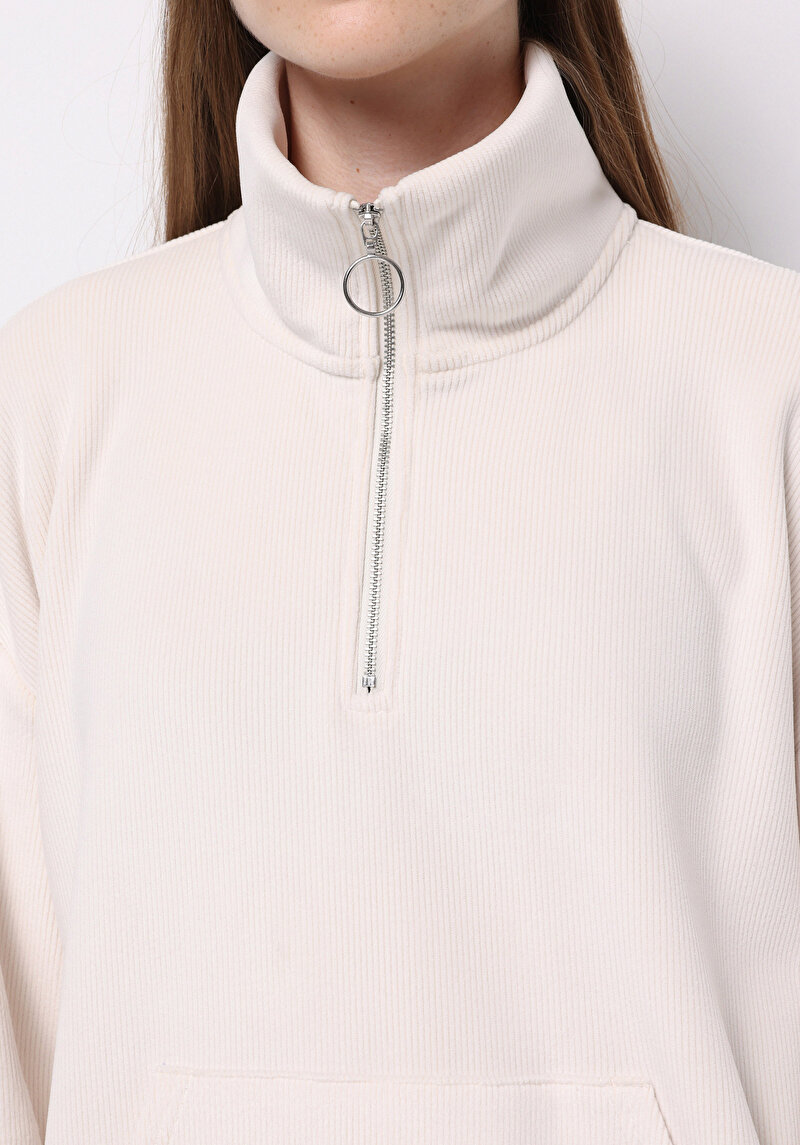 Afișați detalii pentru Hanorac / Bluza De Dama Ecru Regular Fit  Cl1076586