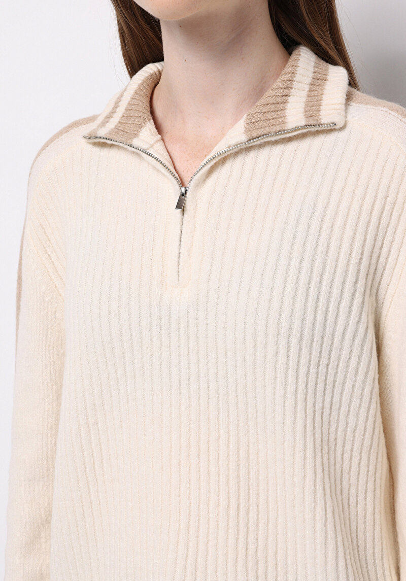 Afișați detalii pentru Pulover De Dama Ecru Regular Fit  Cl1076690