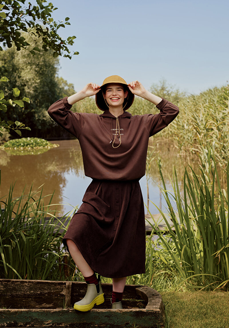 Imagine a Hanorac / Bluza De Dama Maro Regular Fit Cl1077081