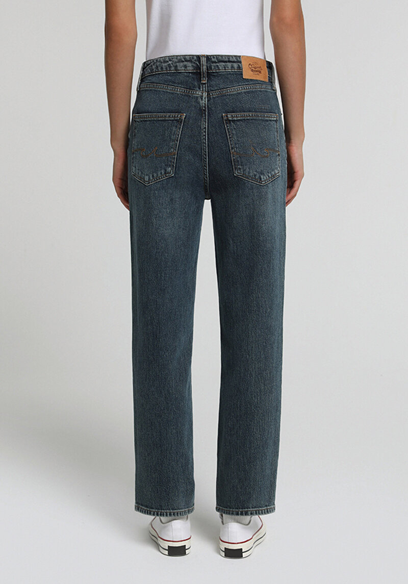Imagine a Pantaloni De Dama Albastru Straight Fit 884 Lauren Cl1077360