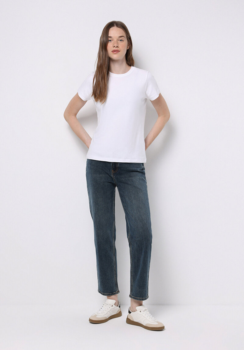 Afișați detalii pentru Pantaloni De Dama Albastru Straight Fit 884 Lauren Cl1077360