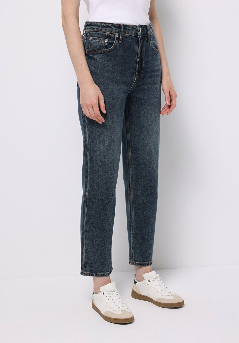 Imagine a Pantaloni De Dama Albastru Straight Fit 884 Lauren Cl1077360