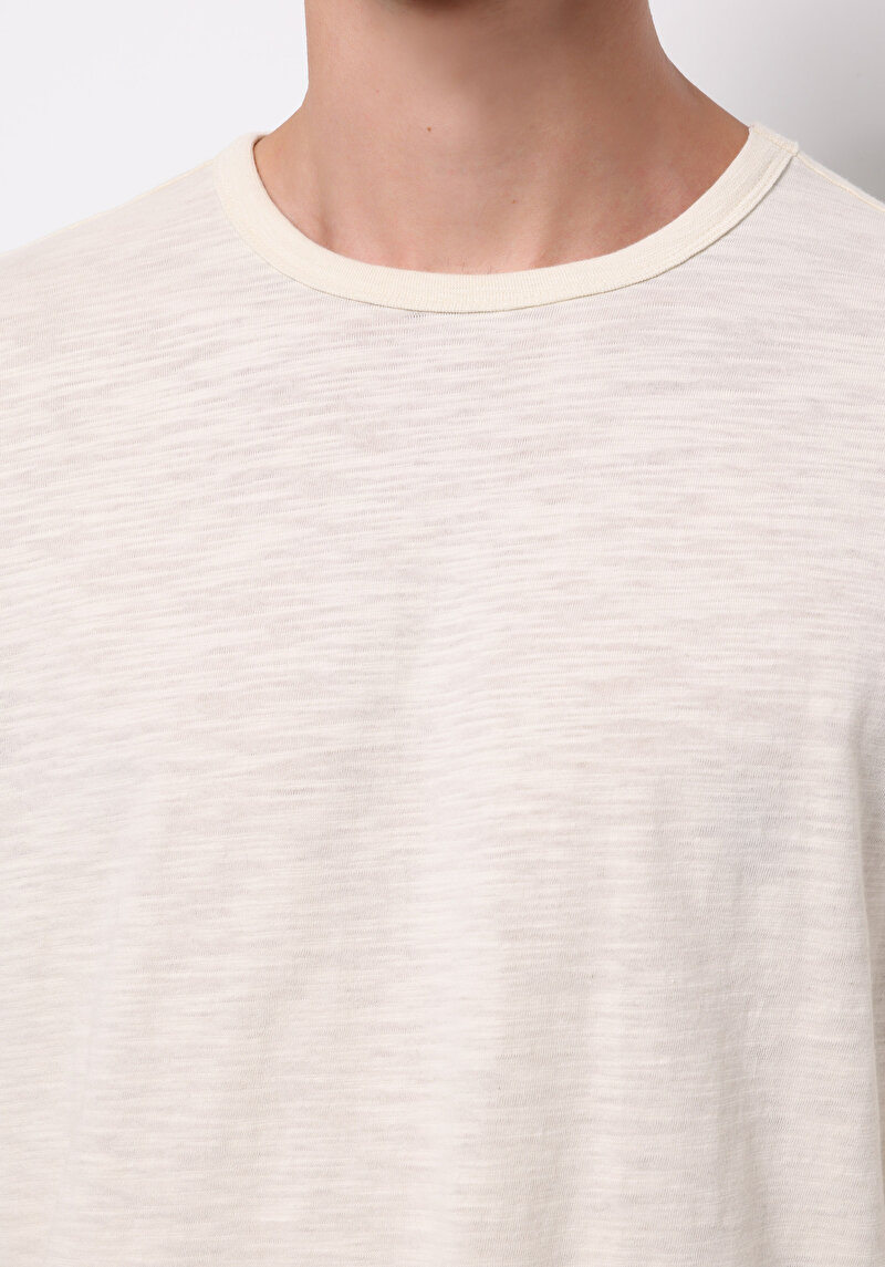 Afișați detalii pentru Tricou Cu Maneca Lunga De Barbati Ecru Regular Fit  Cl1076432