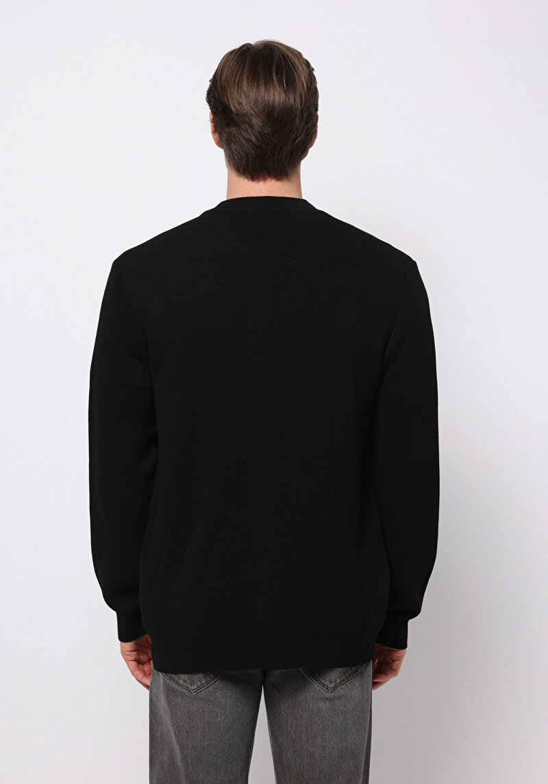 Imagine a Cardigan De Barbati Negru Regular Fit Cl1076576