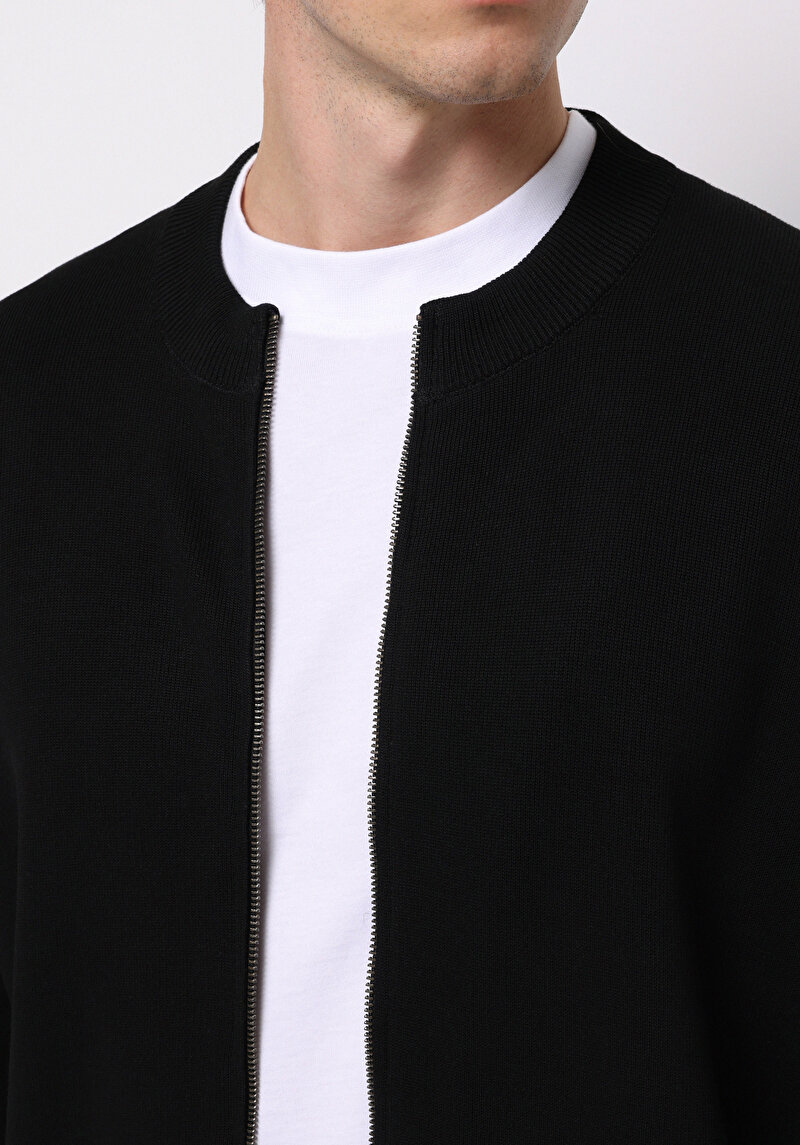 Imagine a Cardigan De Barbati Negru Regular Fit Cl1076576