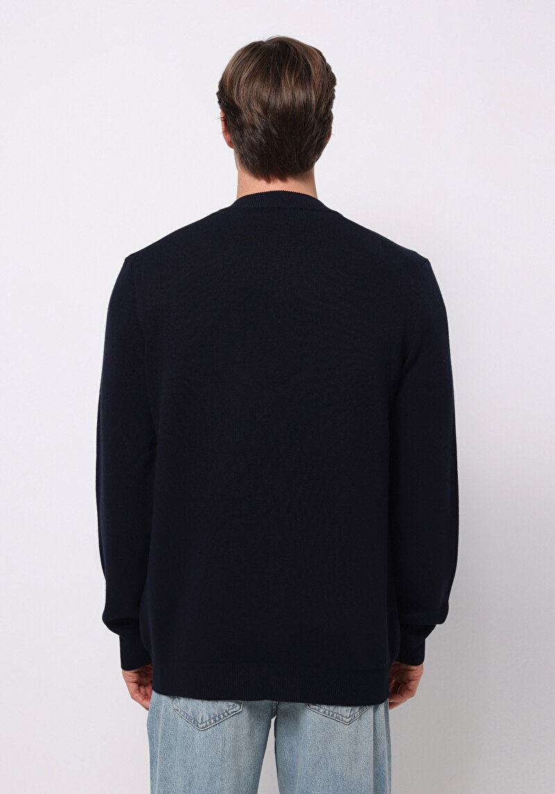 Afișați detalii pentru Cardigan De Barbati Albastru Marin Regular Fit  Cl1076576