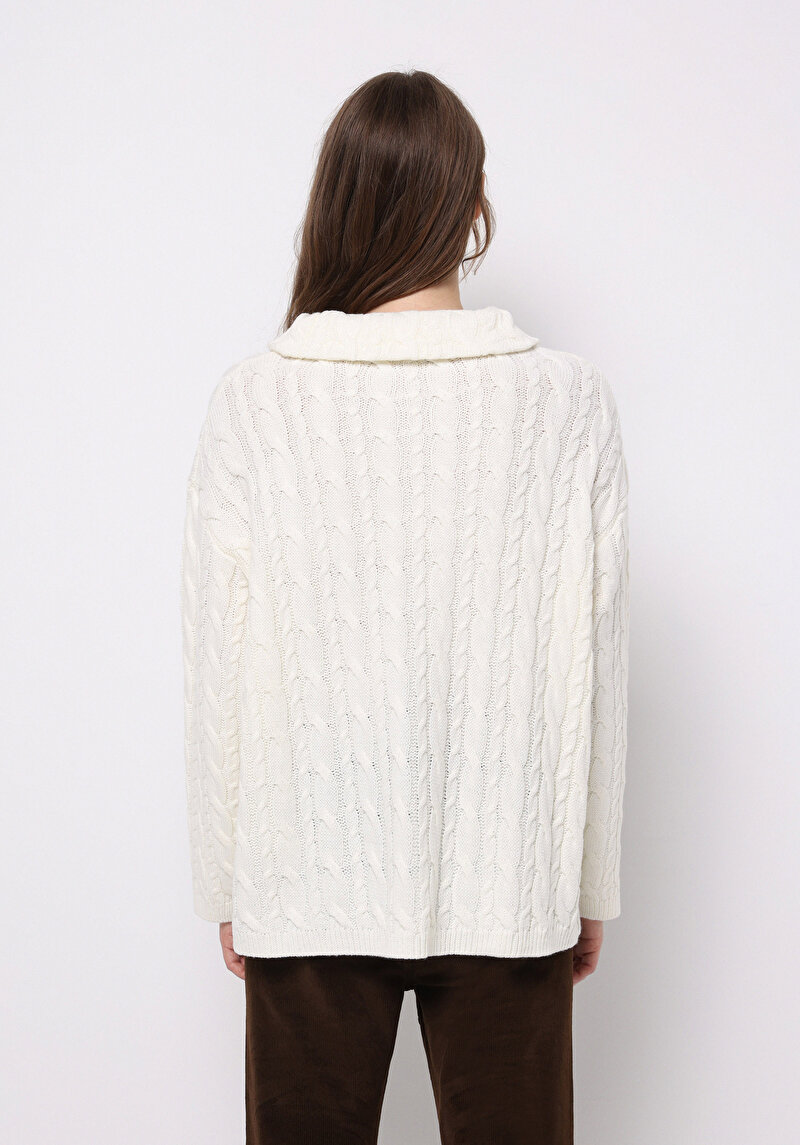 Imagine a Pulover De Dama Ecru Oversize Cl1076701