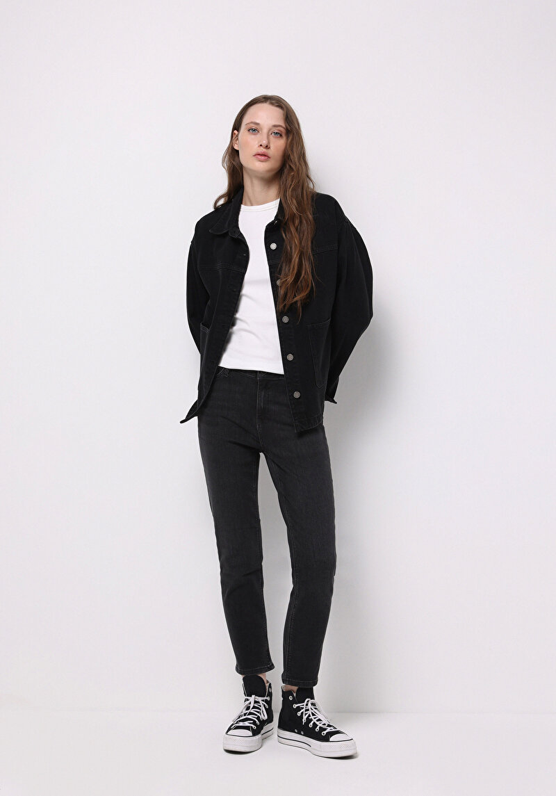 Afișați detalii pentru Pantaloni De Dama Negru Slim Fit 703 Carla Cl1077115