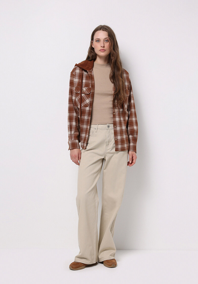 Afișați detalii pentru Camasa Cu Maneca Lunga De Dama Bej Regular Fit  Cl1077251