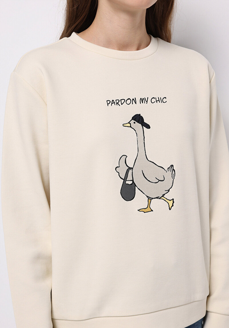 Afișați detalii pentru Hanorac / Bluza De Dama Alb Regular Fit  Cl1077352