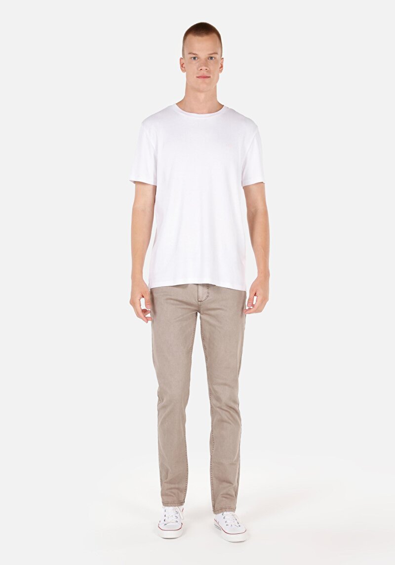 Imagine a Pantaloni De Barbati Bej Straight Fit  Cl1071678