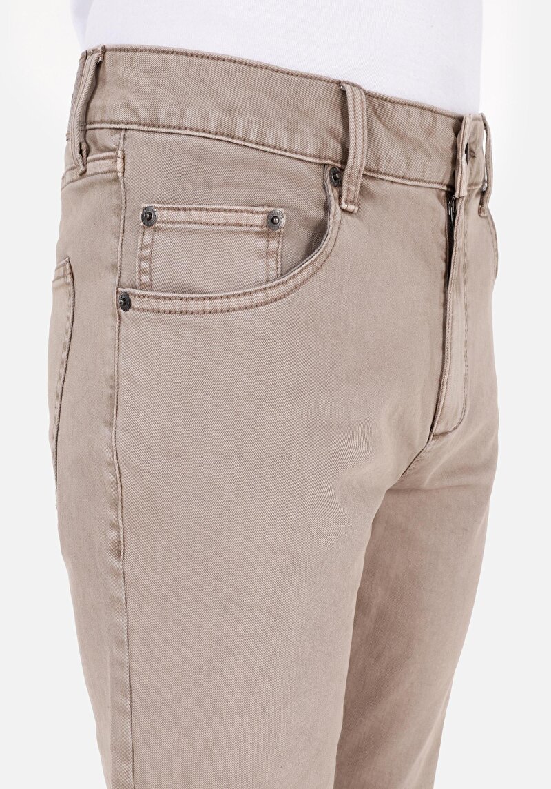 Afișați detalii pentru Pantaloni De Barbati Bej Straight Fit  Cl1071678