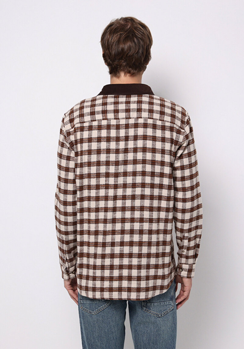 Imagine a Camasa Cu Maneca Lunga De Barbati Maro Comfort Fit Cl1077329