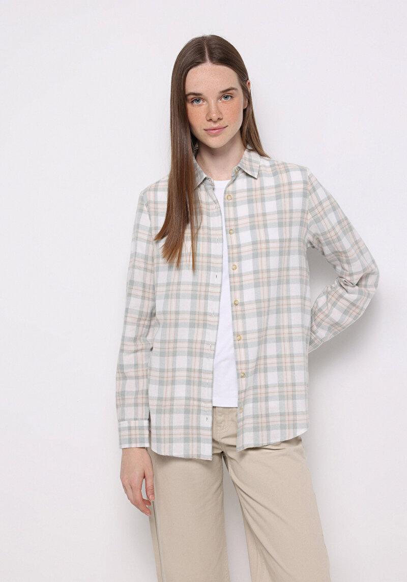 Imagine a Camasa Cu Maneca Lunga De Dama Verde Regular Fit  Cl1071217