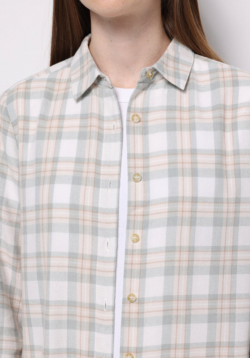 Imagine a Camasa Cu Maneca Lunga De Dama Verde Regular Fit Cl1071217