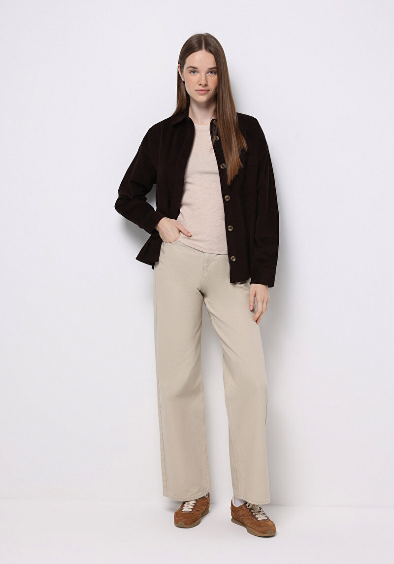 Imagine a Camasa Cu Maneca Lunga De Dama Maro Regular Fit Cl1076226