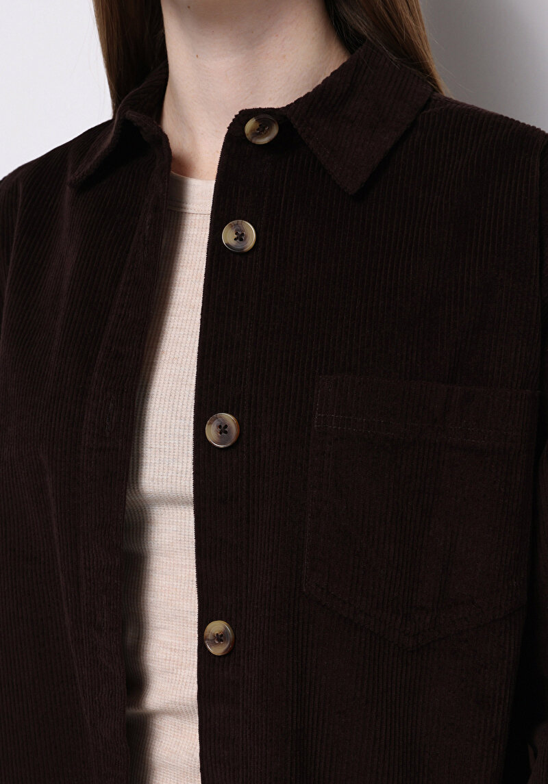 Imagine a Camasa Cu Maneca Lunga De Dama Maro Regular Fit Cl1076226