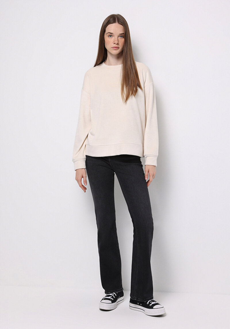 Imagine a Hanorac / Bluza De Dama Ecru Regular Fit Cl1076579