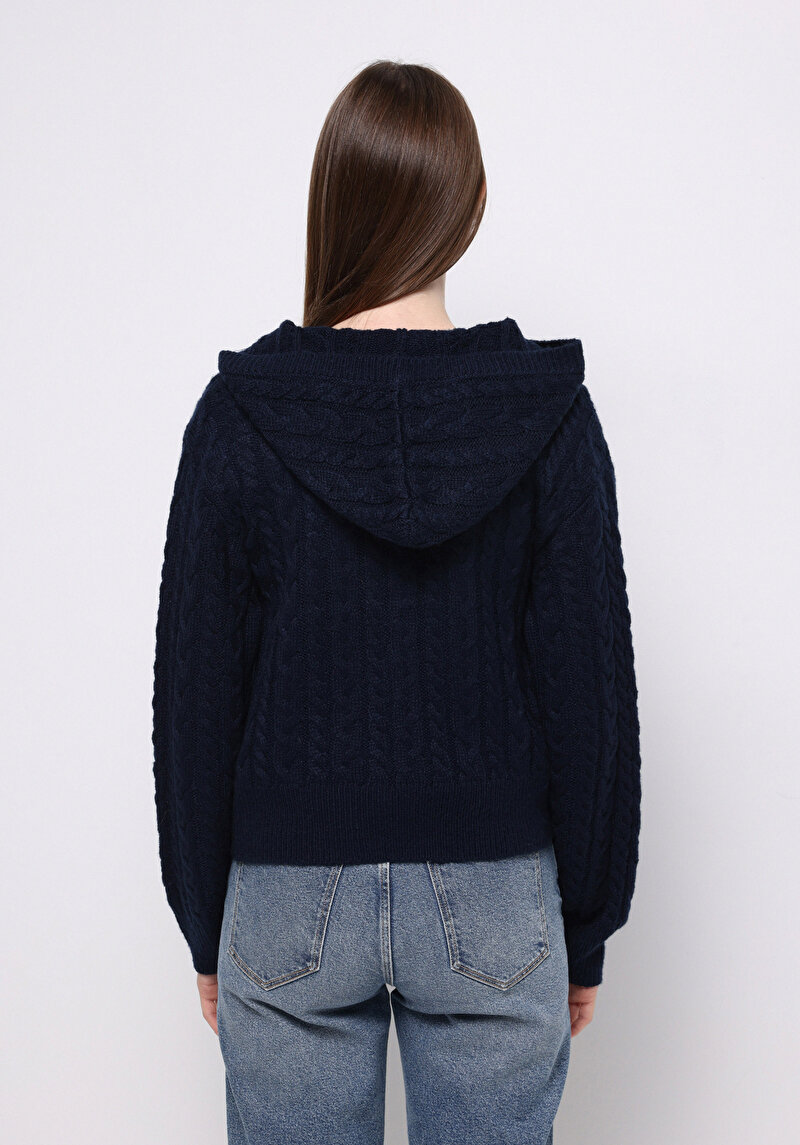 Imagine a Pulover De Dama Albastru Marin Regular Fit Cl1076813