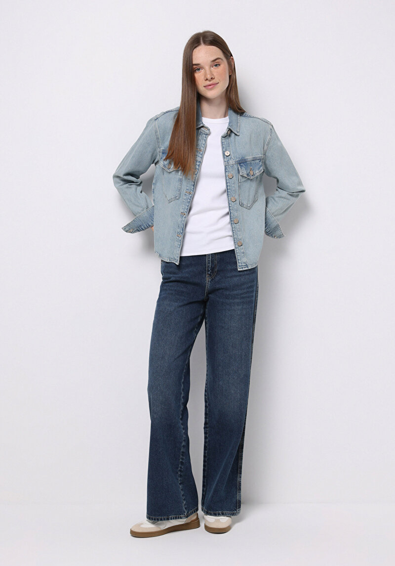 Imagine a Pantaloni De Dama Albastru Regular Fit 970 Berry Cl1077125