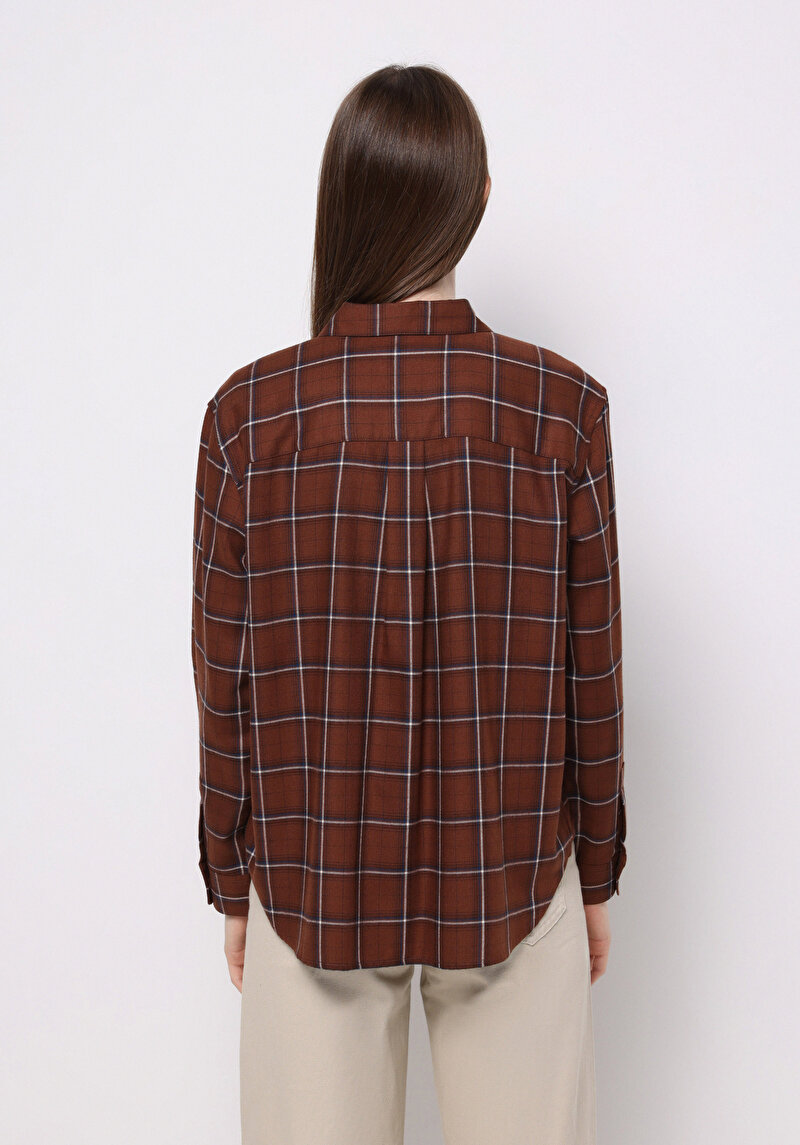 Imagine a Camasa Cu Maneca Lunga De Dama Maro Regular Fit Cl1077176