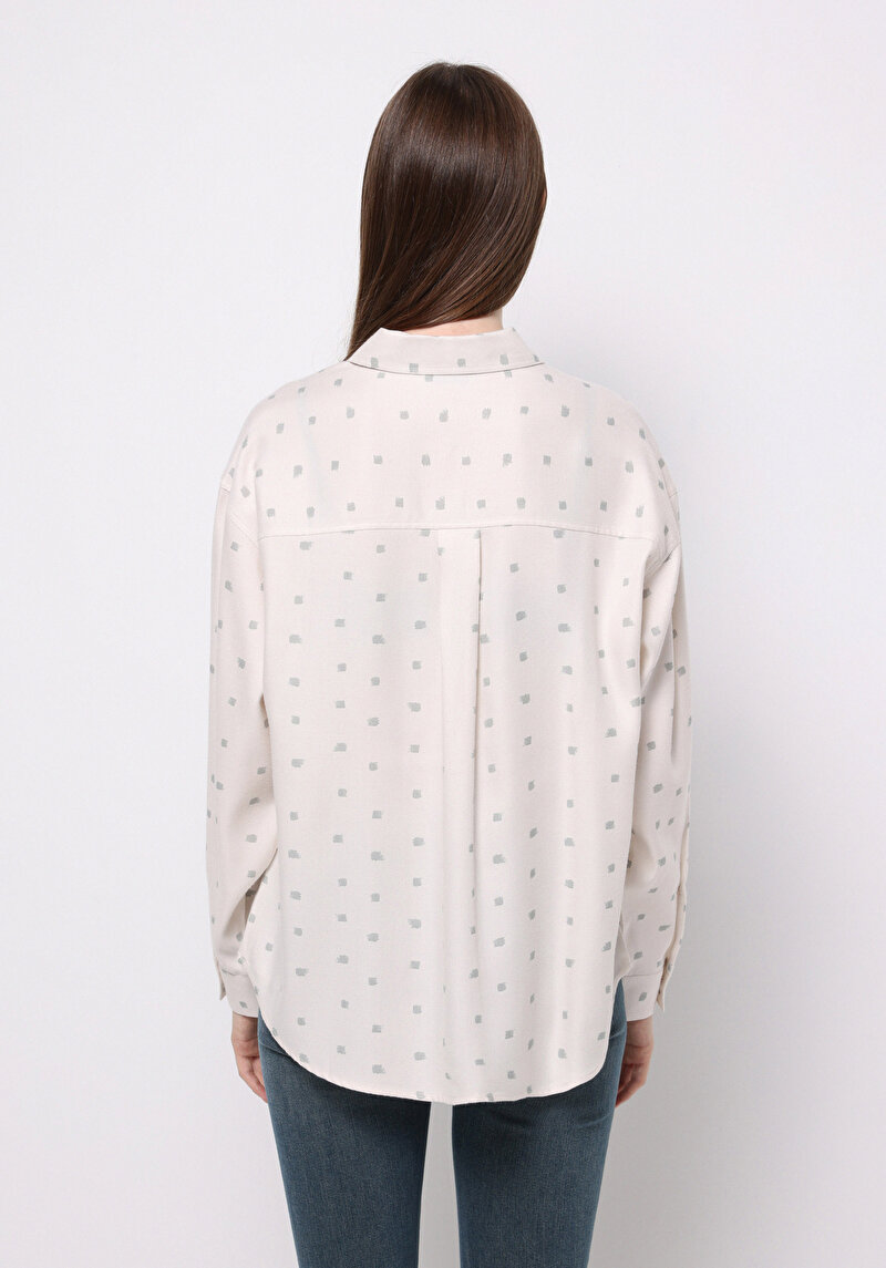 Afișați detalii pentru Camasa Cu Maneca Lunga De Dama Ecru Relax Fit  Cl1077306