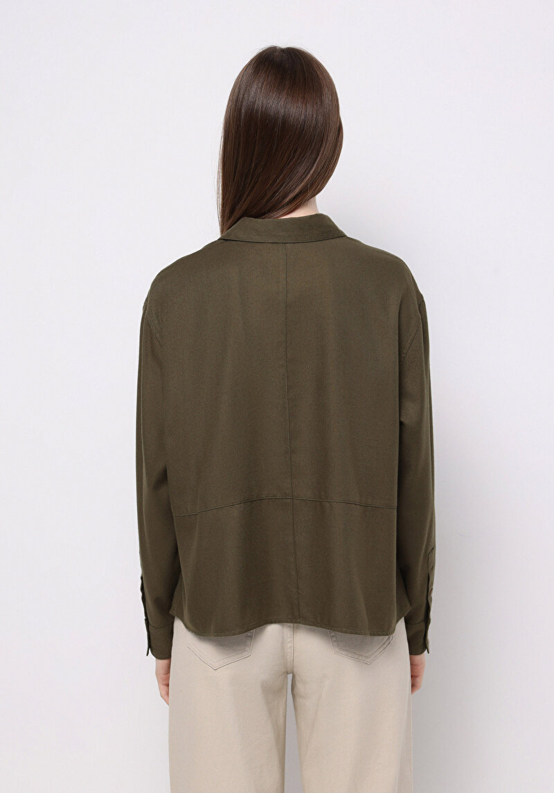 Afișați detalii pentru Camasa Cu Maneca Lunga De Dama Kaki Relax Fit  Cl1077319