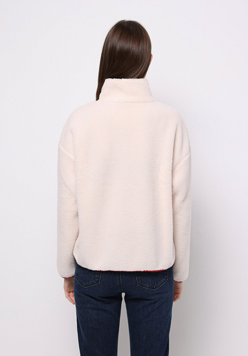 Afișați detalii pentru Hanorac / Bluza De Dama Ecru Regular Fit  Cl1077347