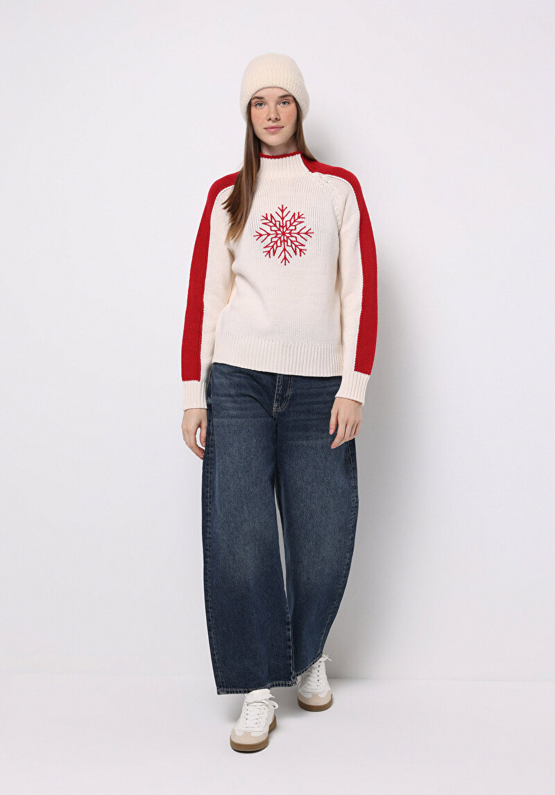 Imagine a Pulover De Dama Ecru Regular Fit Cl1077348