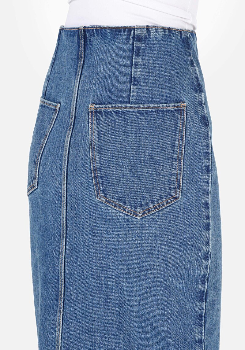 Afișați detalii pentru Fusta Albastră Pentru Femei Slim Fit