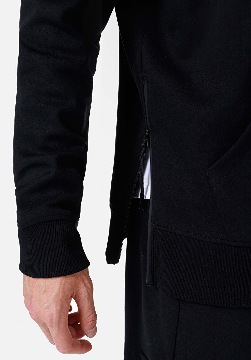 Afișați detalii pentru Hanorac Negru Pentru Bărbați Regular Fit