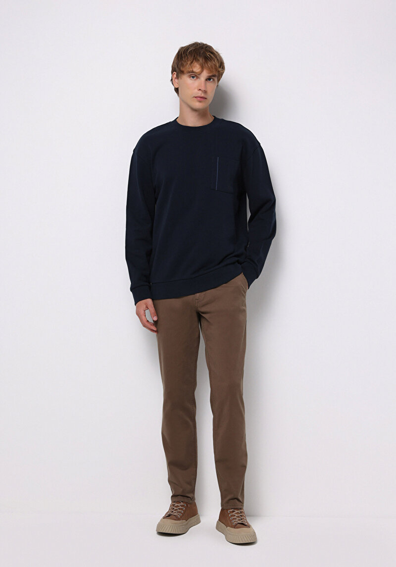 Afișați detalii pentru Hanorac / Bluza De Barbati Albastru Marin Comfort Fit  Cl1076486