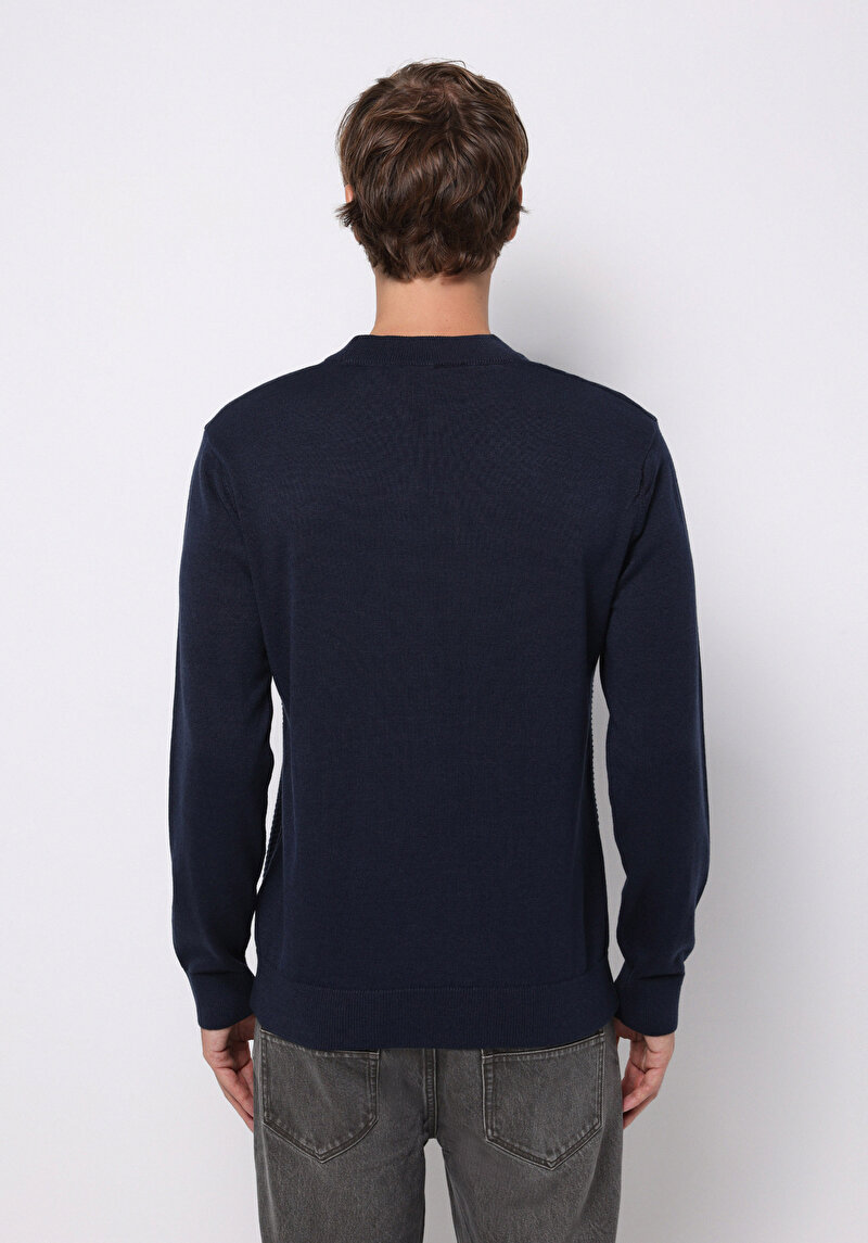 Afișați detalii pentru Pulover De Barbati Albastru Marin Regular Fit  Cl1076490