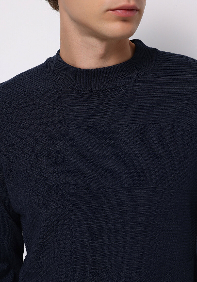 Afișați detalii pentru Pulover De Barbati Albastru Marin Regular Fit  Cl1076490