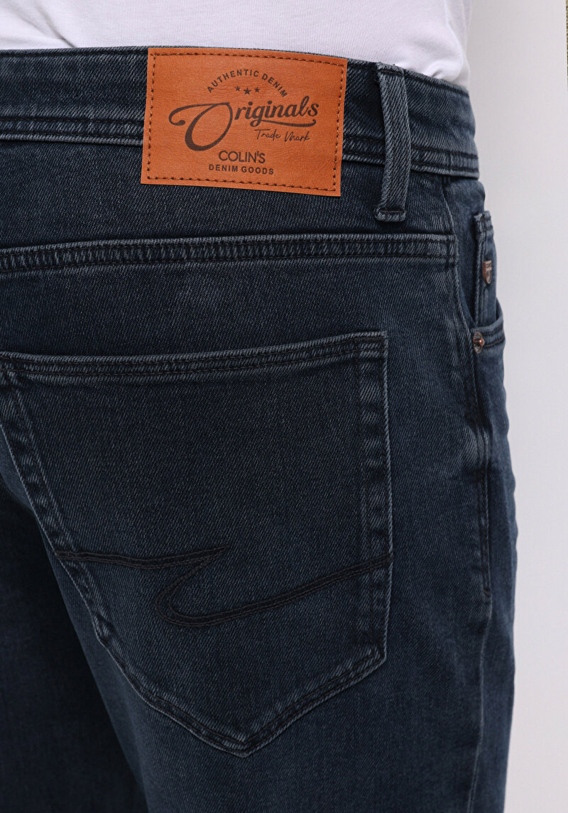 Afișați detalii pentru Pantaloni De Barbati Albastru Inchis Regular Fit 045 David Cl1076903