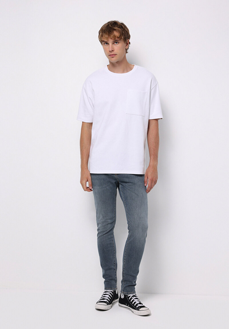 Imagine a Pantaloni De Barbati Albastru Slim Fit 041 Danny Cl1076960