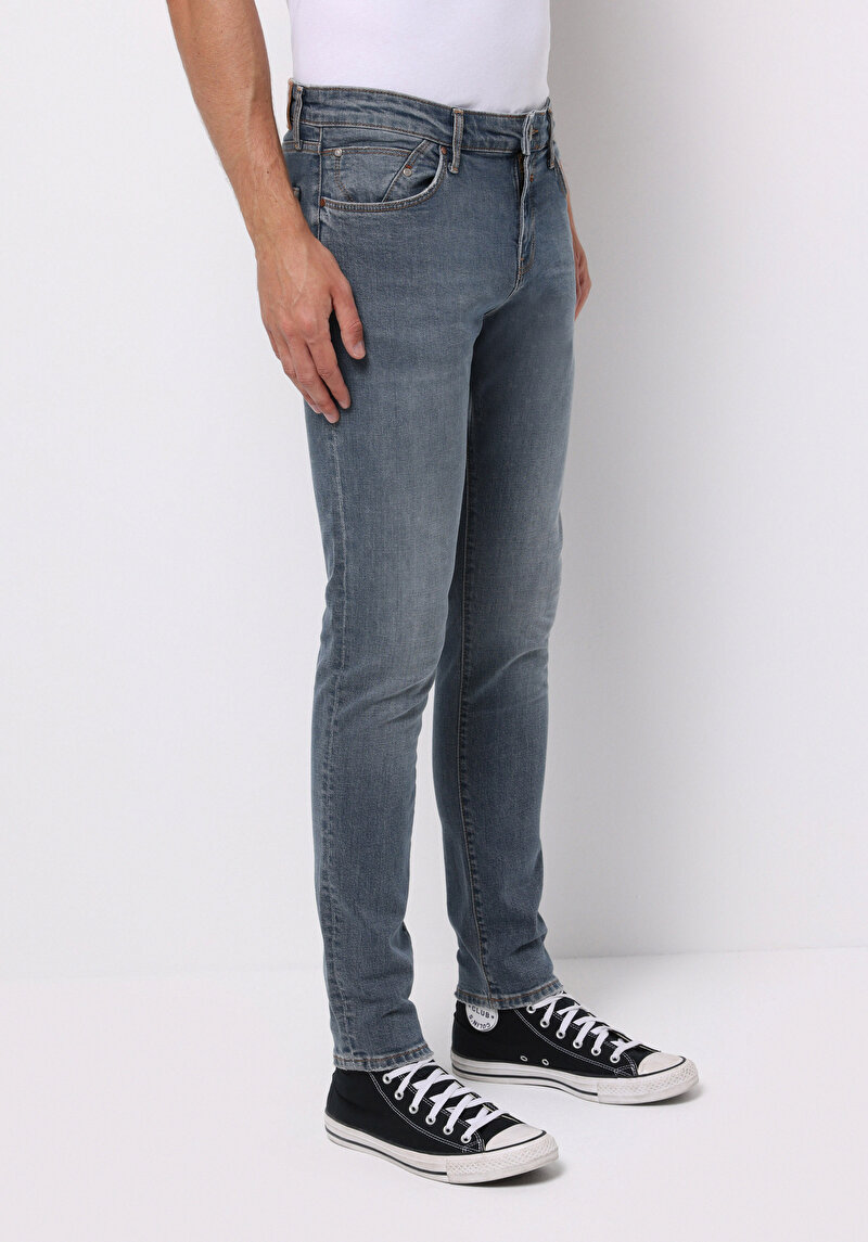 Afișați detalii pentru Pantaloni De Barbati Albastru Slim Fit 041 Danny Cl1076960