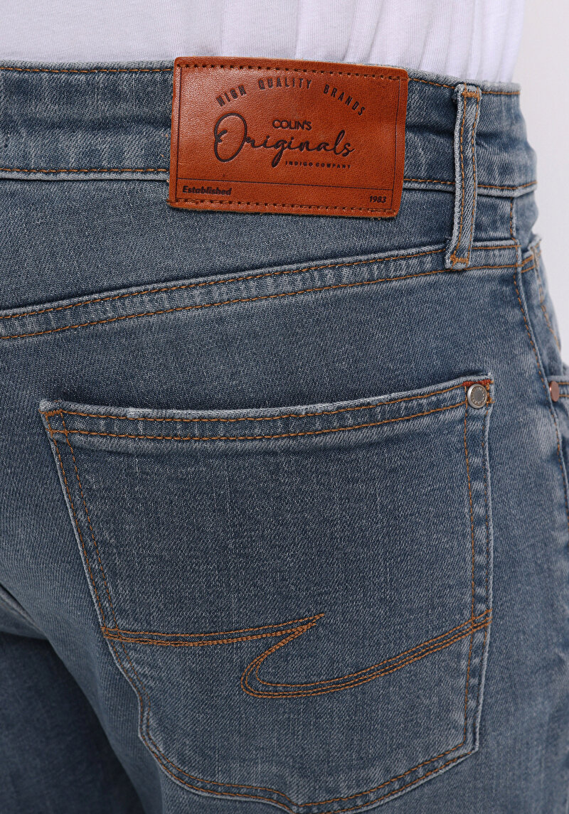 Afișați detalii pentru Pantaloni De Barbati Albastru Slim Fit 041 Danny Cl1076960