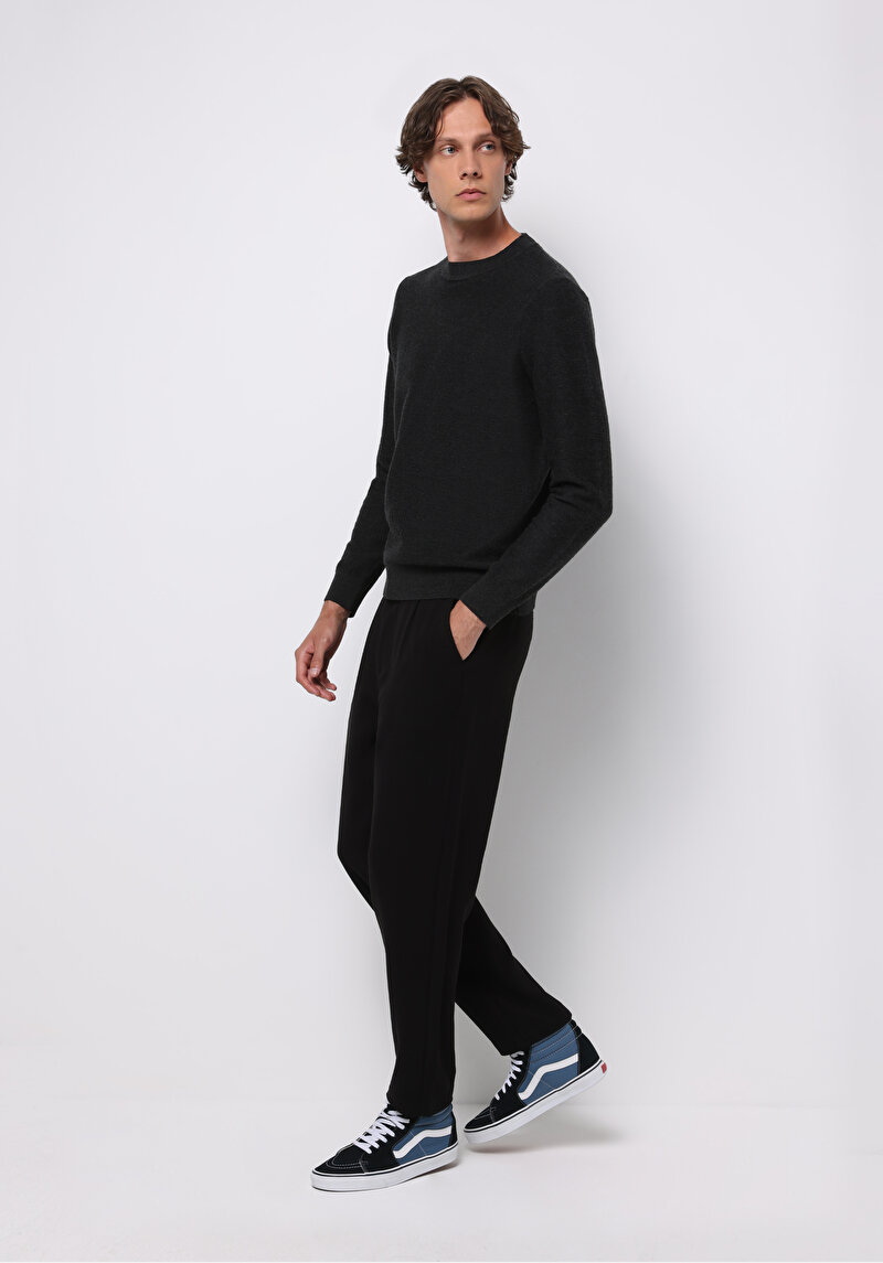 Afișați detalii pentru Pantaloni De Barbati Negru Regular Fit  Cl1076236