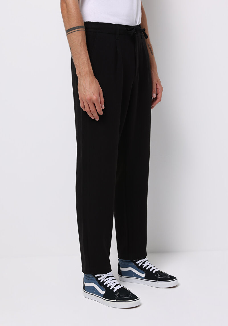 Afișați detalii pentru Pantaloni De Barbati Negru Regular Fit  Cl1076236