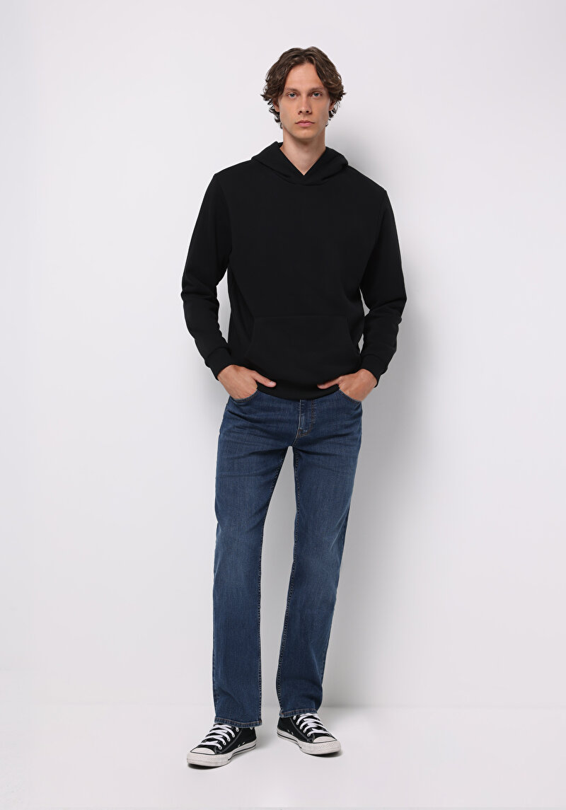 Imagine a Hanorac / Bluza De Barbati Negru Regular Fit Cl1076340