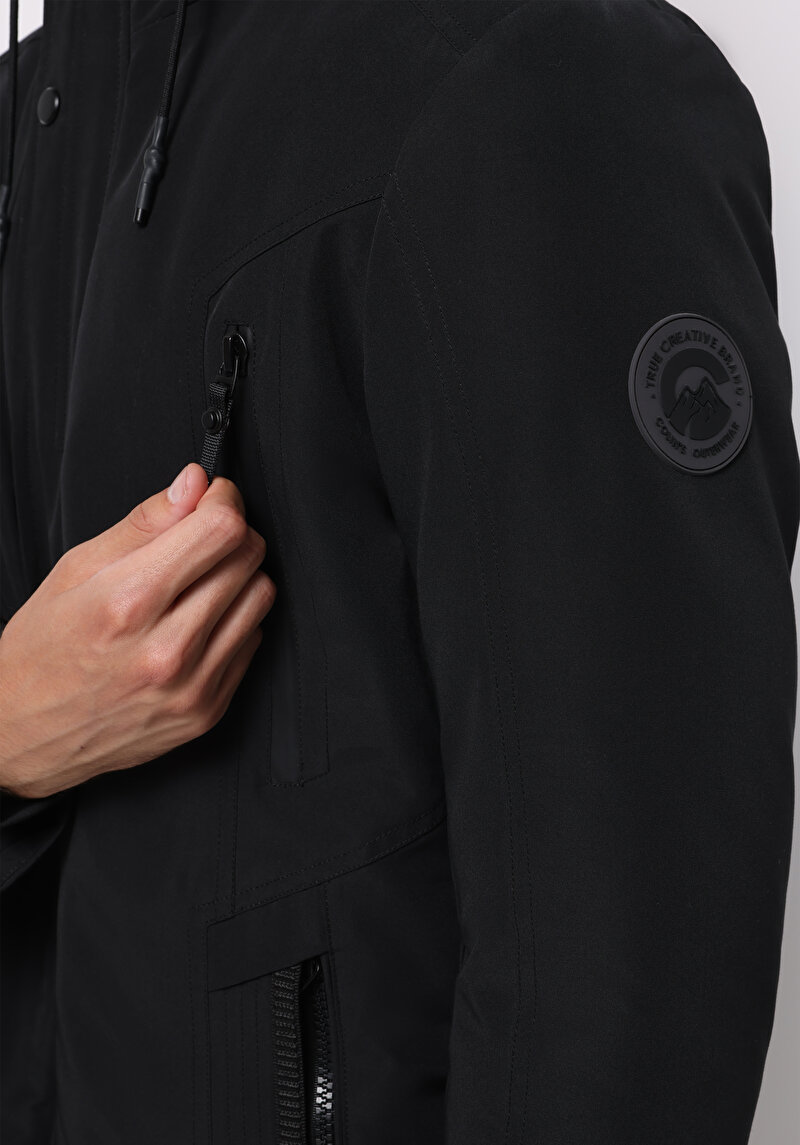 Afișați detalii pentru Palton De Barbati Negru Regular Fit  Cl1076724