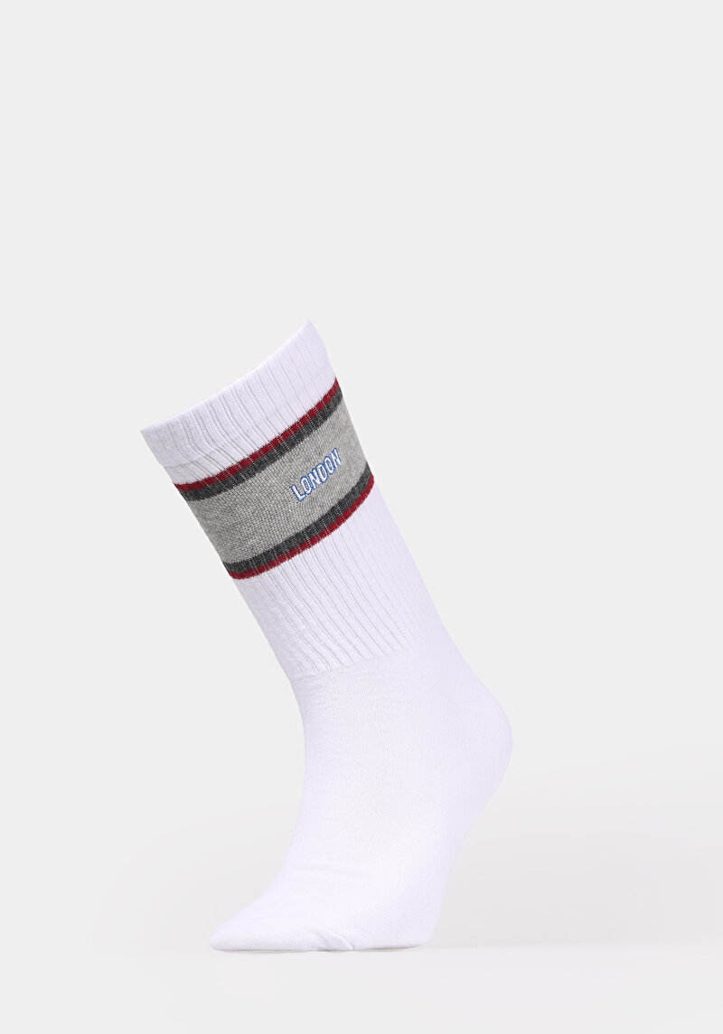 Imagine a Sosete De Barbati Alb Modern Fit  Cl1078017