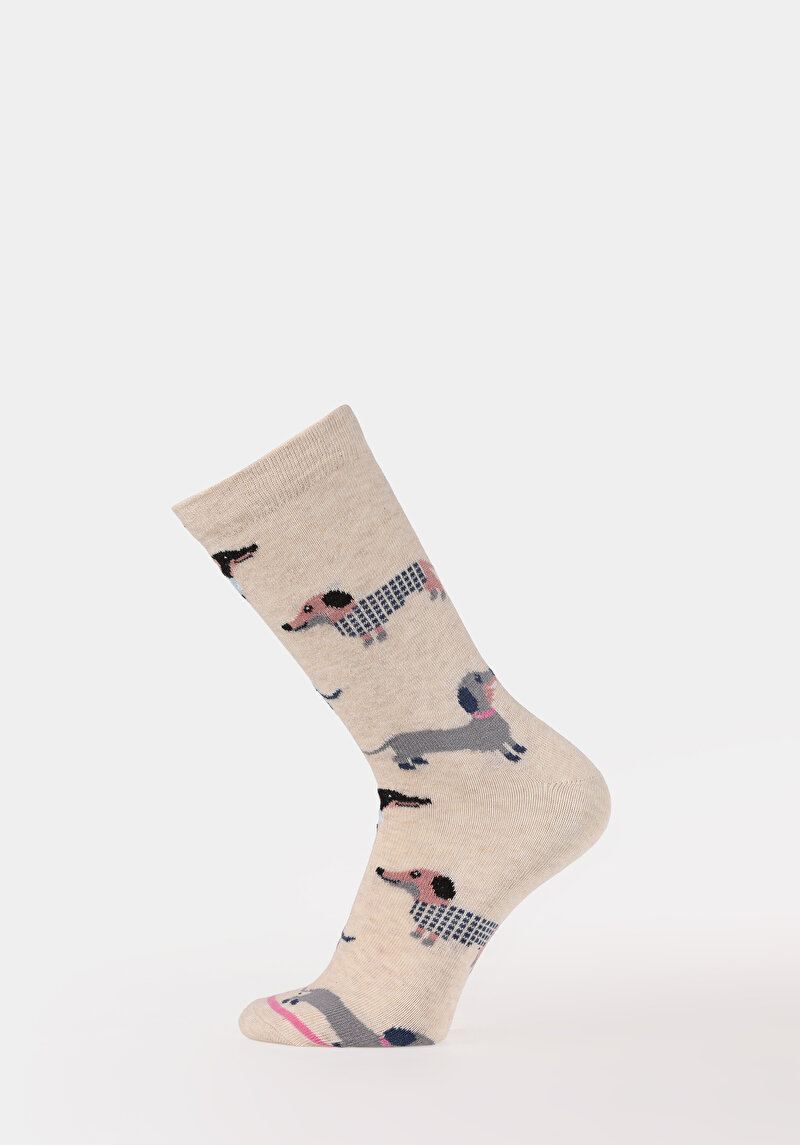 Imagine a Sosete De Dama Bej Modern Fit  Cl1078122