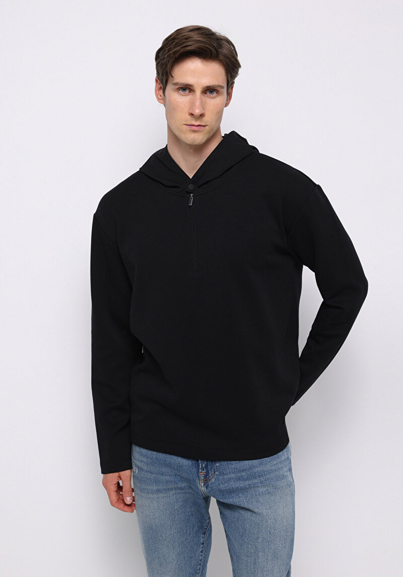 Imagine a Hanorac / Bluza De Barbati Negru Comfort Fit  Cl1077080