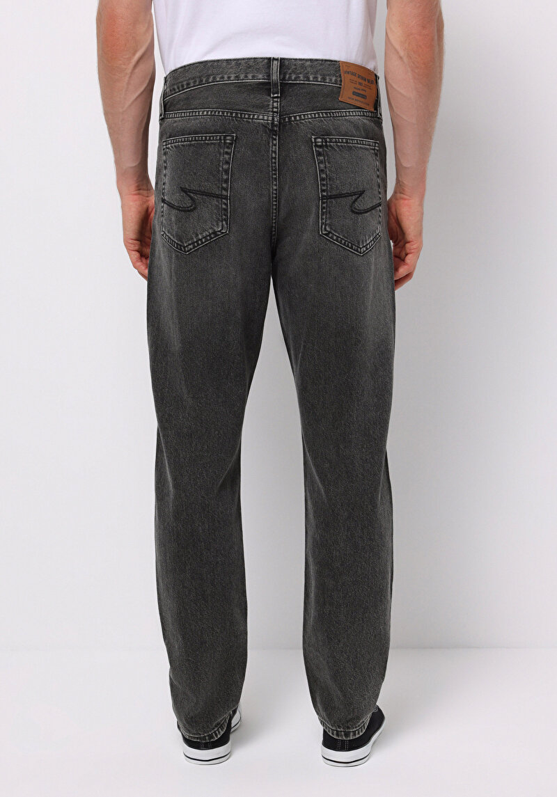 Afișați detalii pentru Pantaloni De Barbati Negru Loose Tapered Fit  Cl1077539