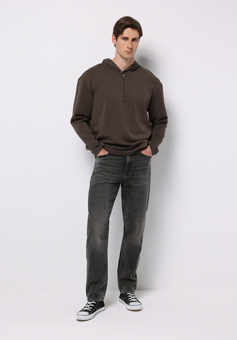 Imagine a Pantaloni De Barbati Negru Loose Tapered Fit Cl1077539